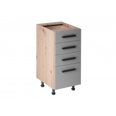 Virtuves skapītis ar 4 atvilknēm LANGEN D40S4, beige